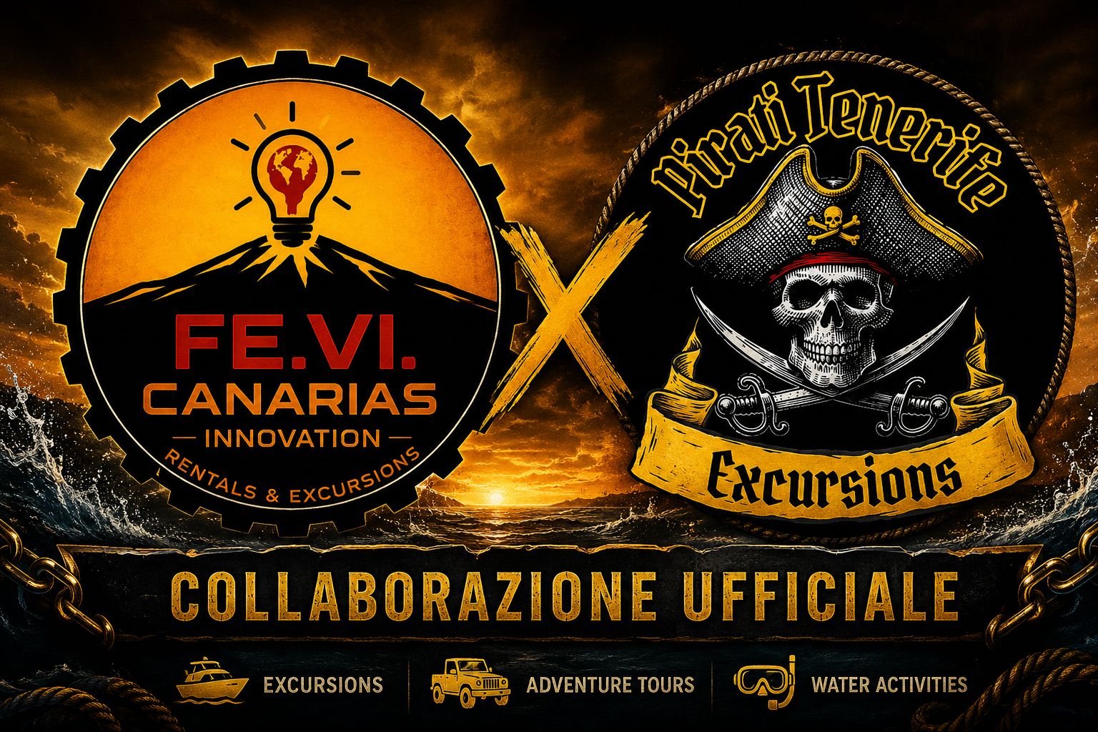 Pirati Tenerife — I servizi Fe.Vi. a bordo di Pirati Tenerife