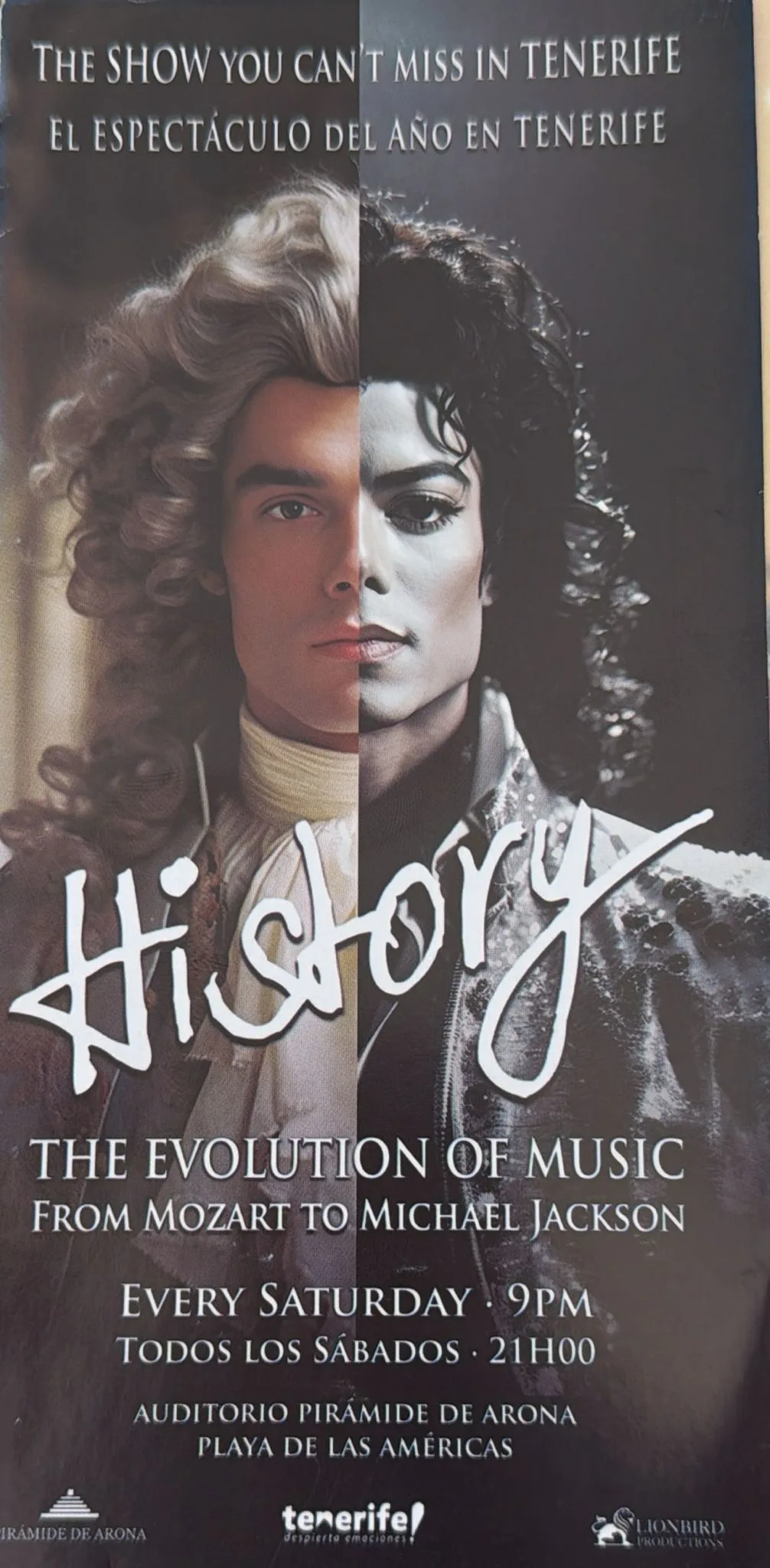 History The Evolution of Music musical show in Tenerife
