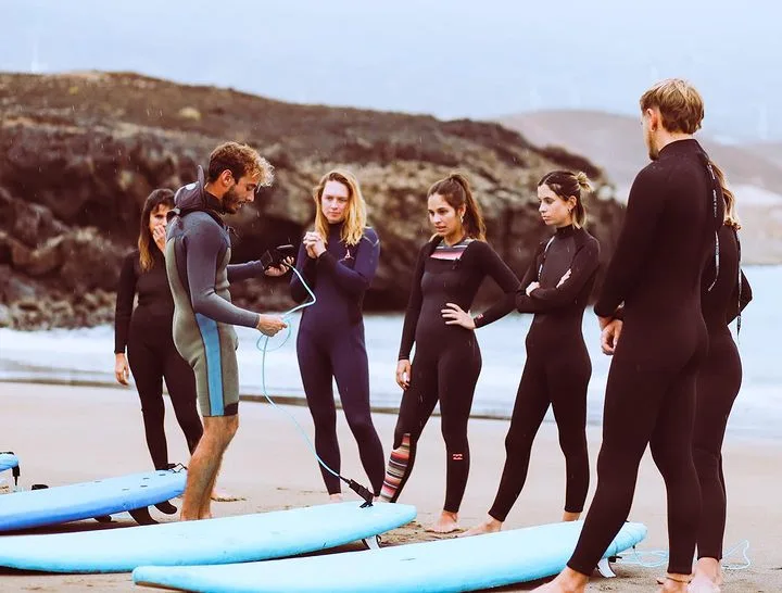 Surf lessons on the waves of Tenerife
