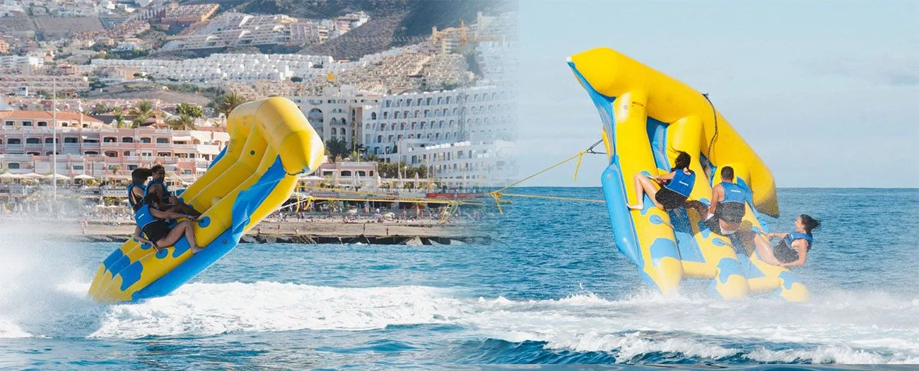 Water sports such as parascending and banana boat in Tenerife