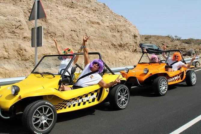 Colourful Cartoon Buggy on the road in Tenerife