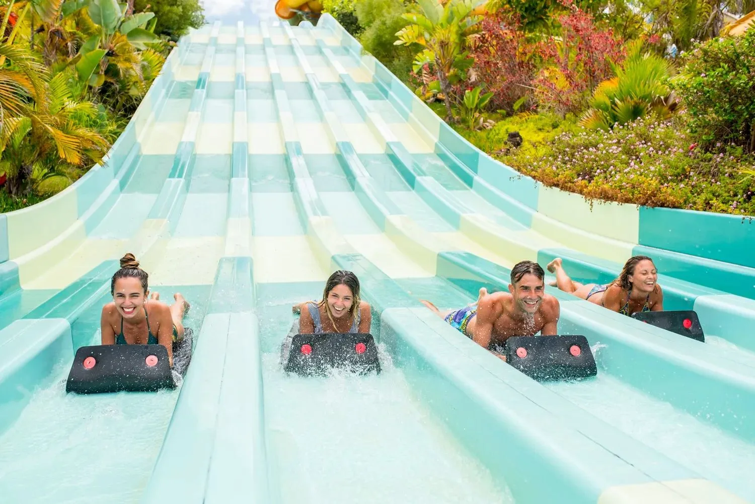 Slides and pools at Aqualand in Tenerife