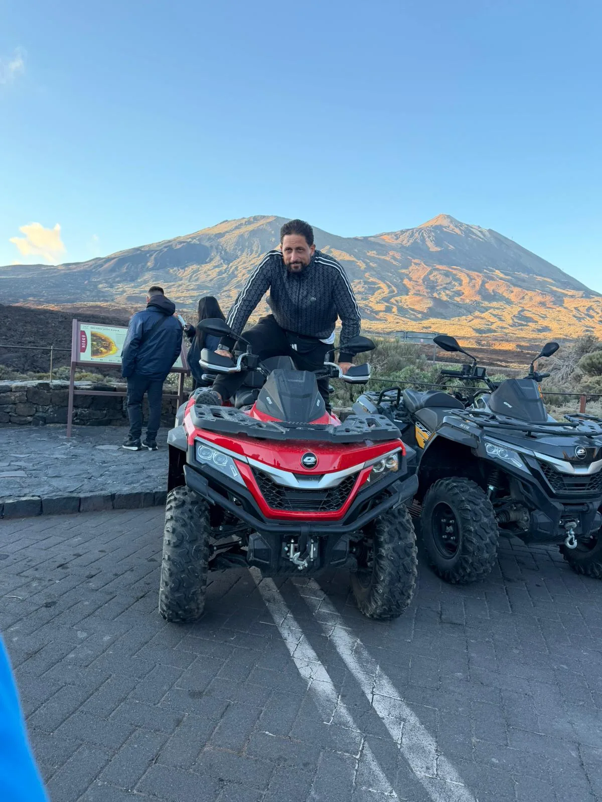 Pirati quad on a dirt track during the Mount Teide excursion in Tenerife